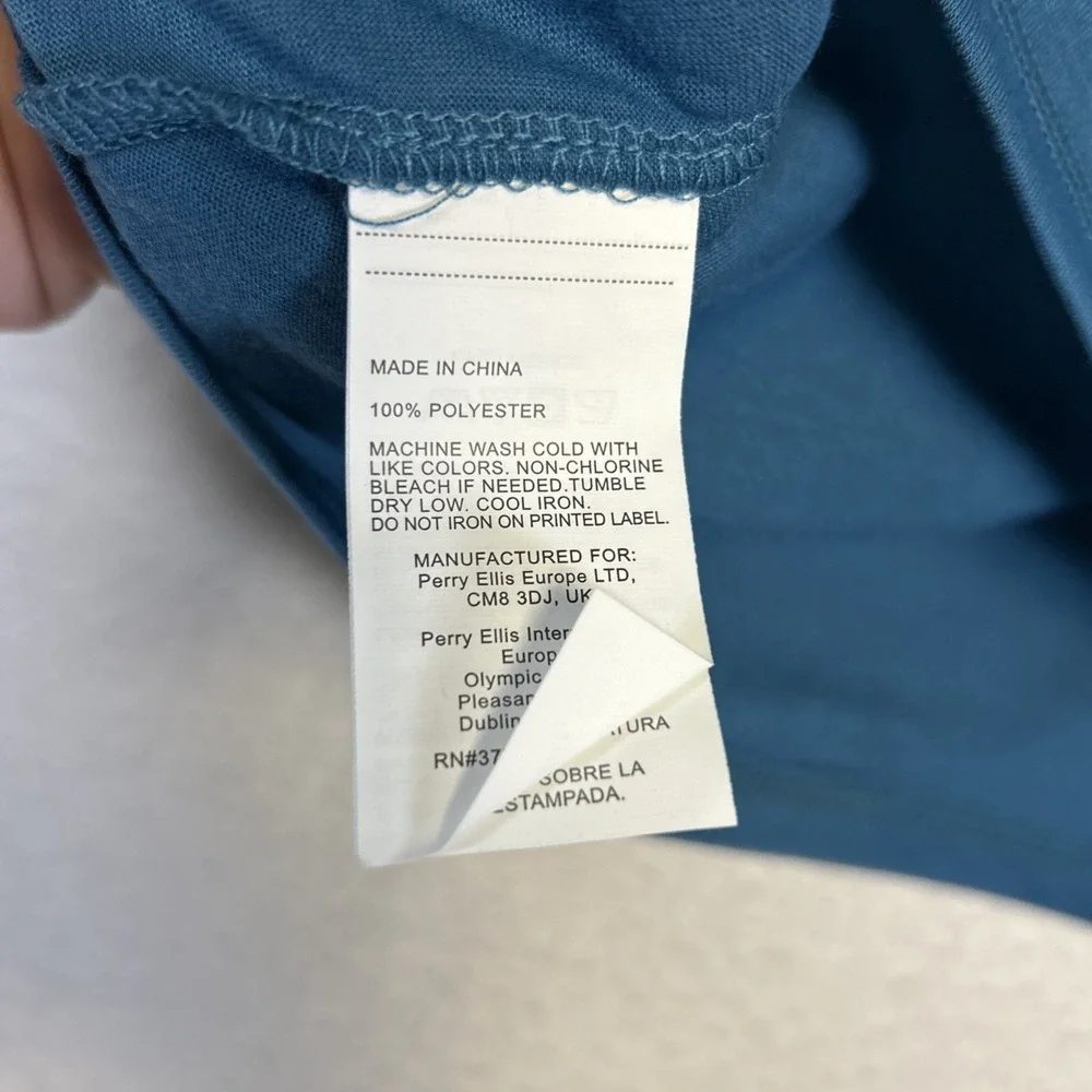 Perry Ellis Portfolio Mens Medium Pajama Sleepwear Lot 2 Teal Gray PTLFB030